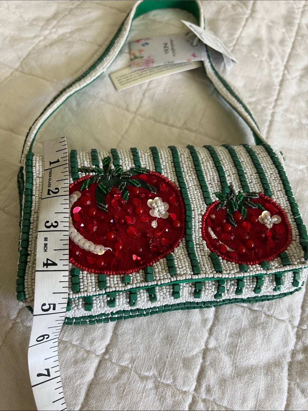 Made in India Tomato Beaded Bag - Picture 6 of 16